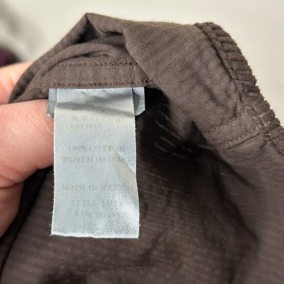 FRANK & EILEEN Luke Relaxed Corduroy Button Down Shirt Espresso Brown Sz S {M52} - Picture 6 of 6